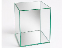 Аквариум КУБ высокий 10л 20х20х25см с покровным стеклом зеркальная стенка (Украина)