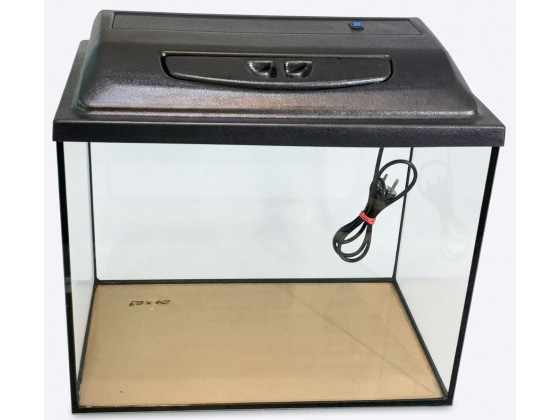 Крышка для аквариума прямоугольного 50х30см LED 2х4w черная (Украина)