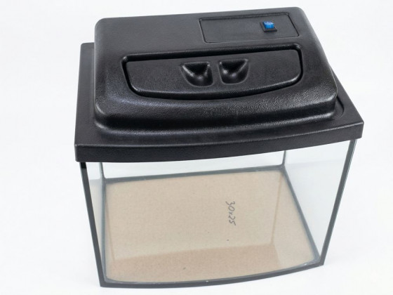 Комплект овальный Аквариум 14л 30х20х25см стекло 4мм + Крышка (Украина)