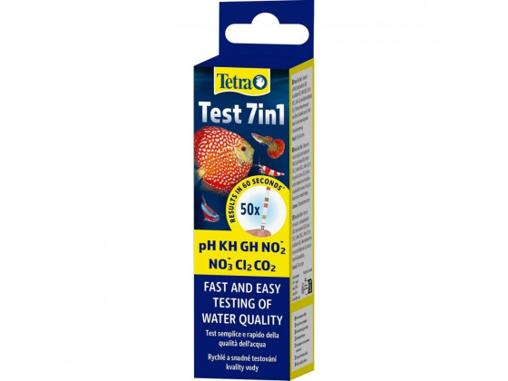Набор индикаторных тестов Tetra Test 7in1 для аквариумов 25 шт (полоски)