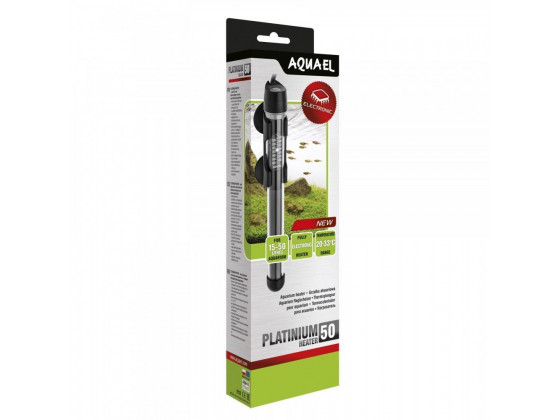 Обогреватель Aquael Platinum Heater 50 для аквариума с электронным термостатом 15-50 л 50 Вт 22,5см