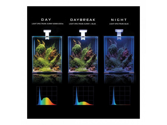 Аквариум Aquael 10л Smart Day Night для креветок прямой белый