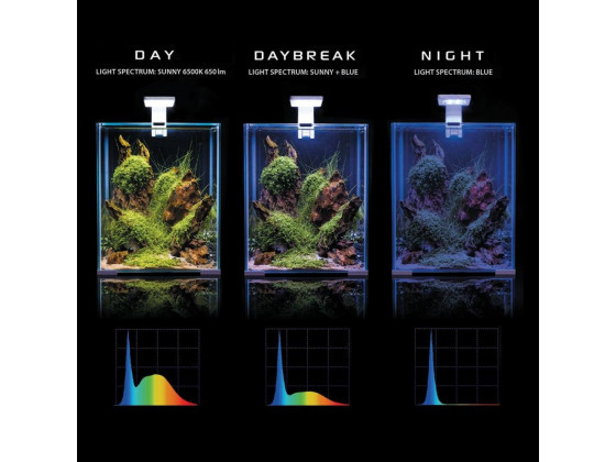 Аквариум Aquael 30л Smart Day Night для креветок черный прямой