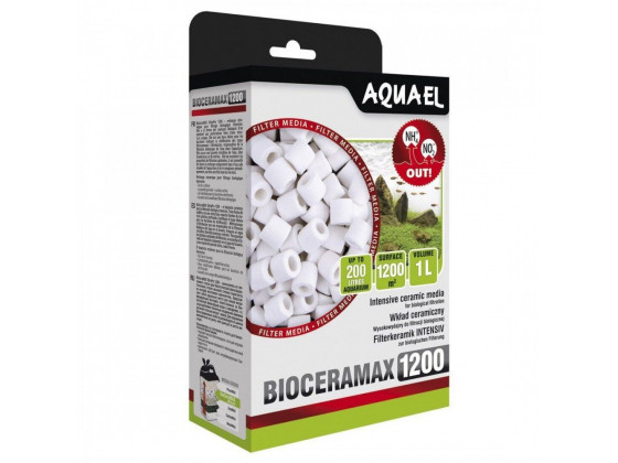 Наполнитель Aquael для фильтра BioCeraMax Ultrapro 1200 керамические кольца 1 л