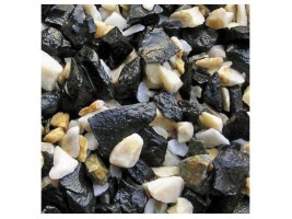 Грунт Nechay Zoo базальт/мрамор черно-белый средний 5-10 мм 2 кг