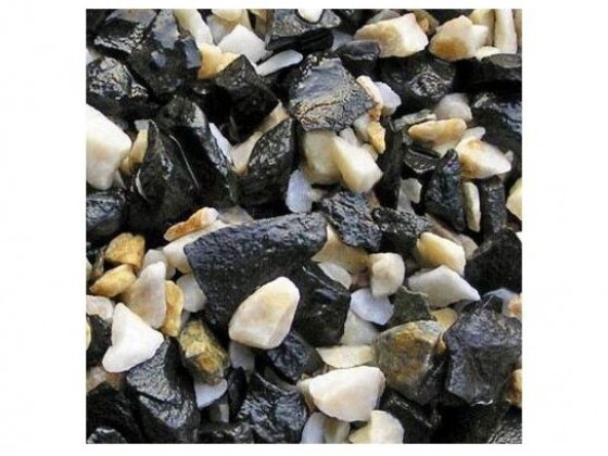 Грунт Nechay Zoo базальт/мрамор черно-белый средний 5-10 мм 2 кг