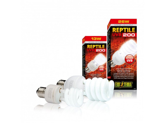 Лампа для террариума ExoTerra Repti для пустынных рептилий ультрафиолетовая люминесцентная UVB 200 25 Вт E27