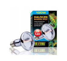 Лампа для террариума ExoTerra HALOGEN BASKING SPOT для террариумных животных галогенная обогревающая 100Вт Е27