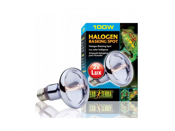 Лампа для террариума ExoTerra HALOGEN BASKING SPOT для террариумных животных галогенная обогревающая 100Вт Е27