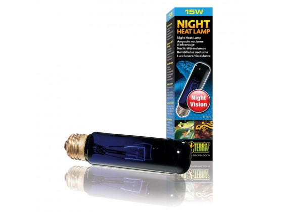 Лампа для террариума ExoTerra NIGHT HEAT LAMP для террариумных животных ночная обогревающая T10/15Вт