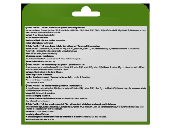 Набор индикаторных тестов Tetra Pond Test 7in1 для пруда 25 шт (полоски)