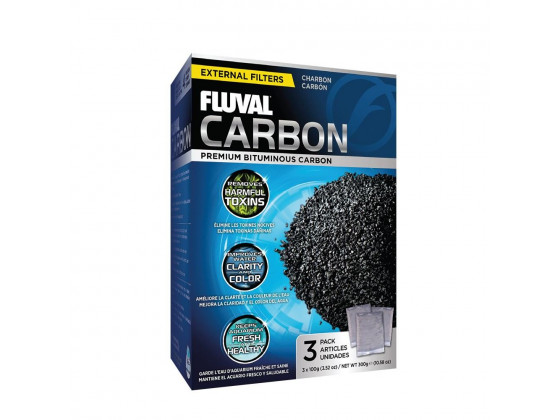 Наполнитель Hagen для фильтра Fluval Carbon активированный уголь 3 x 100 г