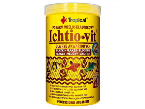 Корм Tropical Ichtio-Vit для всех аквариумных рыб хлопья 120 г
