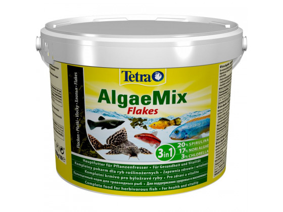 Корм Tetra Algae Mix для всех видов травоядных декоративных рыб, 10 л (хлопья)