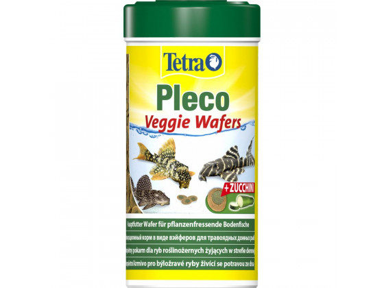 Корм Tetra Pleco Veggie Wafers для травоядных донных рыбок, 110 г (пластинки)