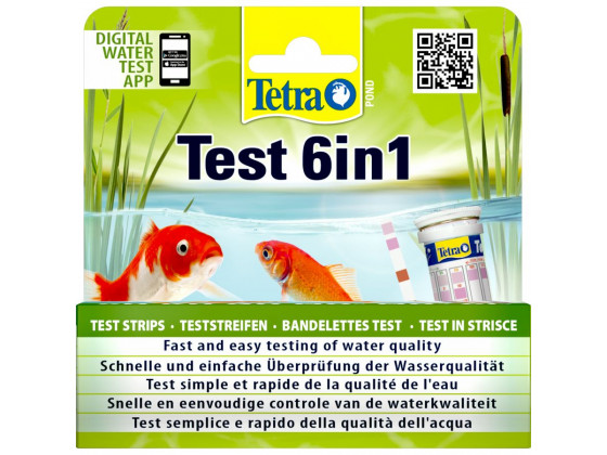 Набір індикаторних тестів Tetra Pond Test 6in1 для ставкової води, 25 шт