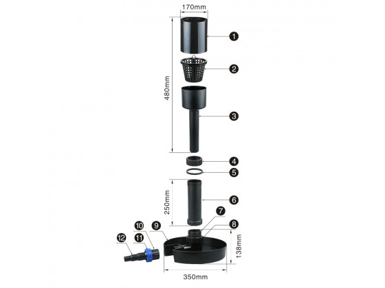 Стационарный скиммер для пруда Grech CSP 40