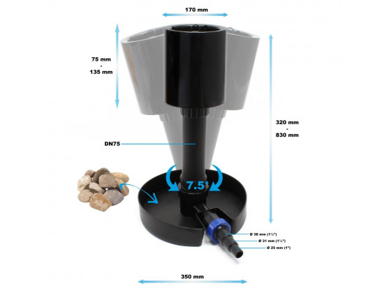 Стационарный скиммер для пруда Grech CSP 40