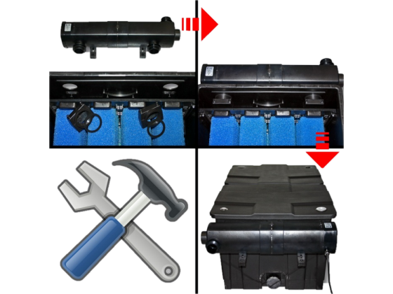 Фильтр проточный прудовый с УФ стерилизатором Sunsun CBF 350 C-UV