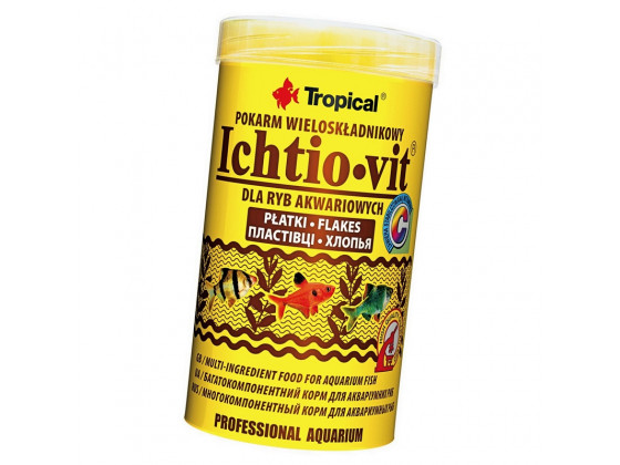 Сухой корм для аквариумных рыб Tropical в хлопьях Ichtio-Vit 250 мл (для всех рыбок)
