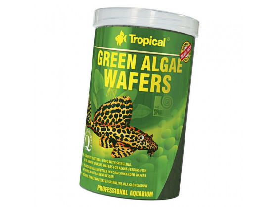 Сухой корм для аквариумных рыб Tropical в пластинках Green Algae Wafers 1 л (для травоядных донных рыб)