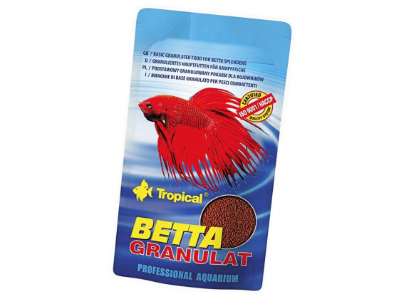 Сухий корм для акваріумних риб Tropical в гранулах Betta Granulat 10 г (для півників)
