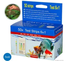 Тест-смужки для акваріумів і ставків Easy-Life 6in1 test strips 50 тестів 