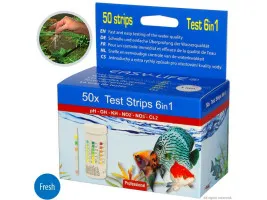 Тест-смужки для акваріумів і ставків Easy-Life 6in1 test strips 50 тестів 