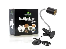 Светильник длинный с зажимной ручкой и регулятором Terrario ReptiSun long